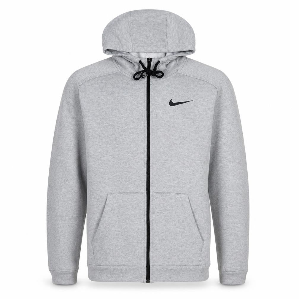 Nike Men's Grey Full Zip Dri-FIT Hoodie Sweatshirt Size L