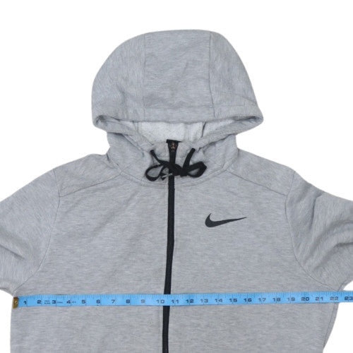 Nike Men's Grey Full Zip Dri-FIT Hoodie Sweatshirt Size L
