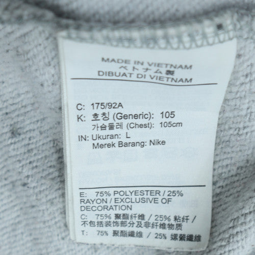 Nike Men's Grey Full Zip Dri-FIT Hoodie Sweatshirt Size L