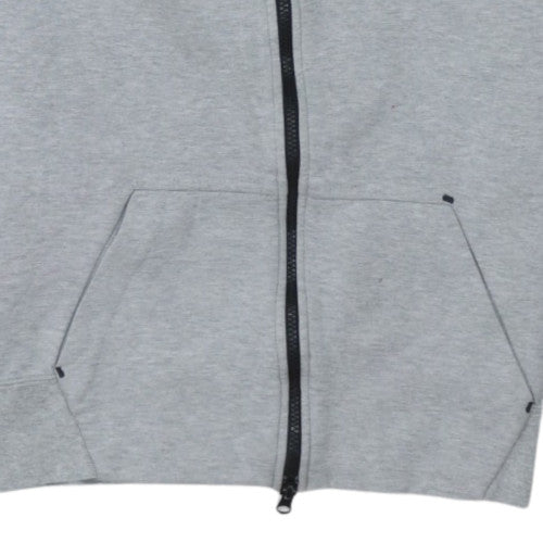 Nike Men's Grey Full Zip Hoodie L Regular Fit Sportswear