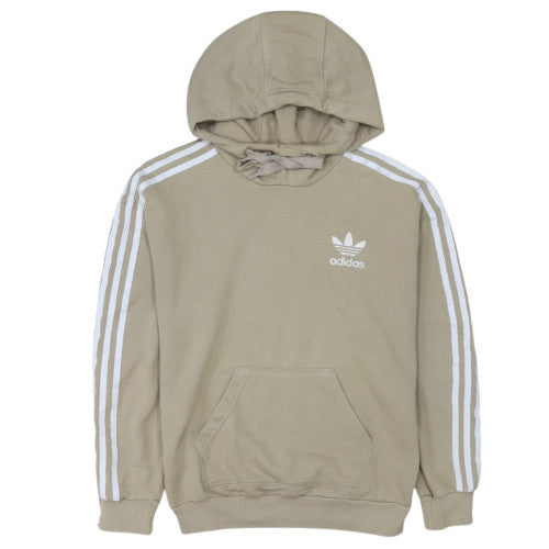 Adidas Womens Beige Pullover Hoodie Size 10 Hooded Sweatshirt