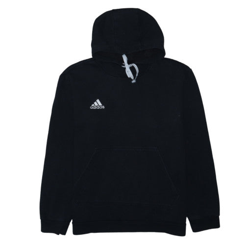 Adidas Mens Black Pullover Hoodie Size L Fleece Sportswear