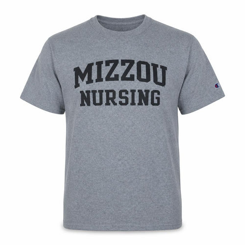 Champion Men's Grey XL Mizzou Nursing Graphic T-Shirt