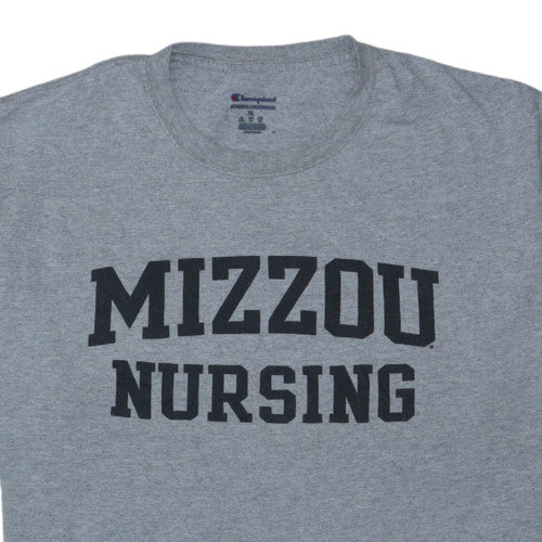 Champion Men's Grey XL Mizzou Nursing Graphic T-Shirt