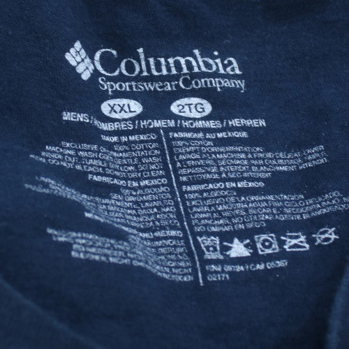 Columbia Mens Blue 2XL PFG Graphic Fishing T-Shirt