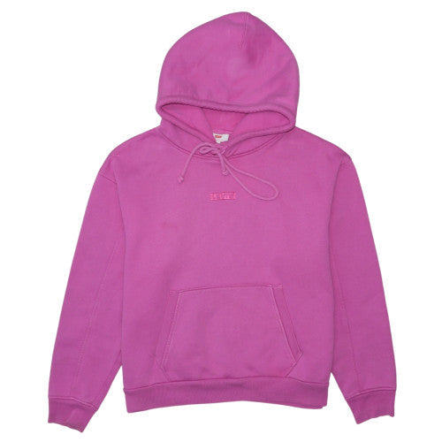 Levi's Womens Pink Pullover Hoodie Medium Cotton Blend
