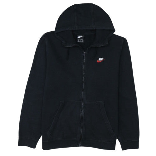 Nike Men's Black XL Full Zip Hoodie with Logo