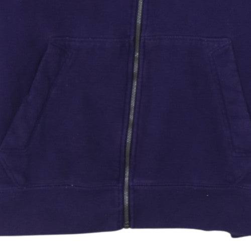 Russell Men’s Purple Full Zip Hoodie XL Fleece Cotton Blend