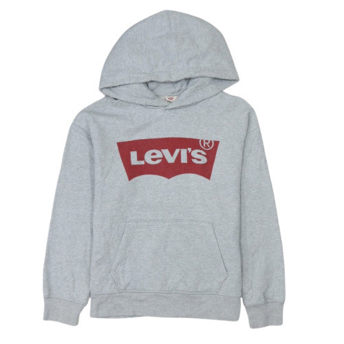 Levi's Womens Grey Pullover Hoodie XS Logo Casual Sweatshirt