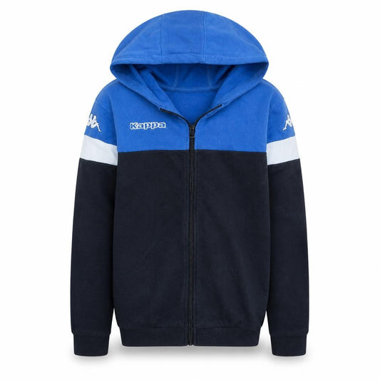 Kappa Boys Blue & Black Full Zip Hoodie 12 Years Cotton Blend