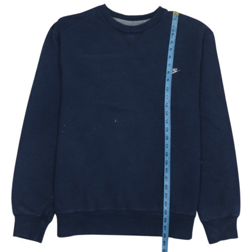 Nike Men's Navy Blue XL Crew Neck Fleece Sweatshirt Classic Pullover