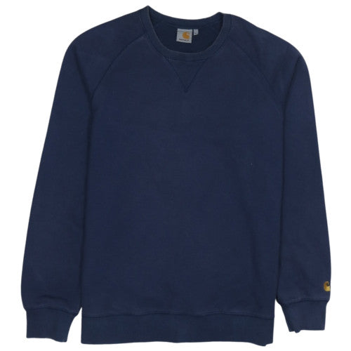 Carhartt Men's Blue Crew Neck Pullover Sweatshirt Size L