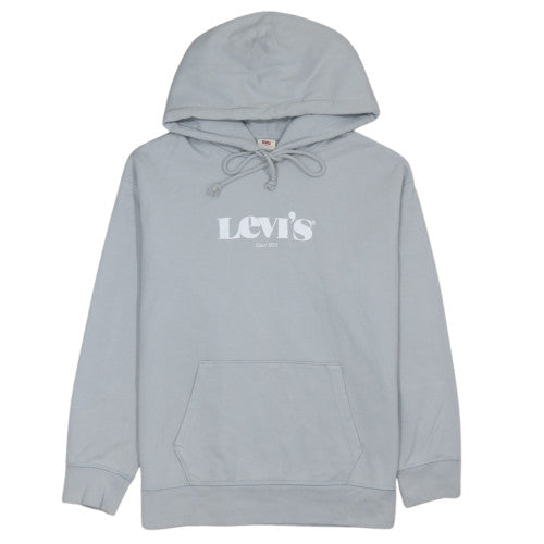 Levi's Men's Grey Pullover Hoodie L Regular Fit Logo Graphic
