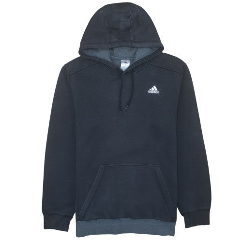 Adidas Men's Black Medium Pullover Fleece Hoodie Sweatshirt