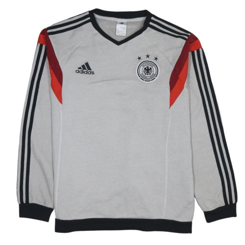 Adidas Mens Grey Germany Long Sleeve Sweatshirt M Football Retro