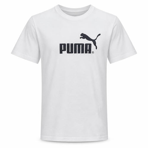 Puma Men's White Small Logo Graphic Sports T-Shirt