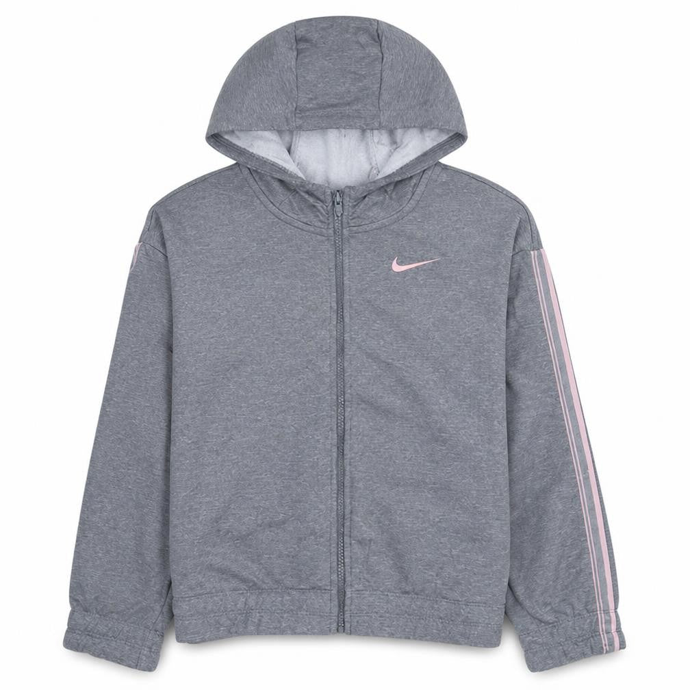 Nike Girls Grey Dri-Fit Full Zip Hoodie XL Lightweight Sportswear