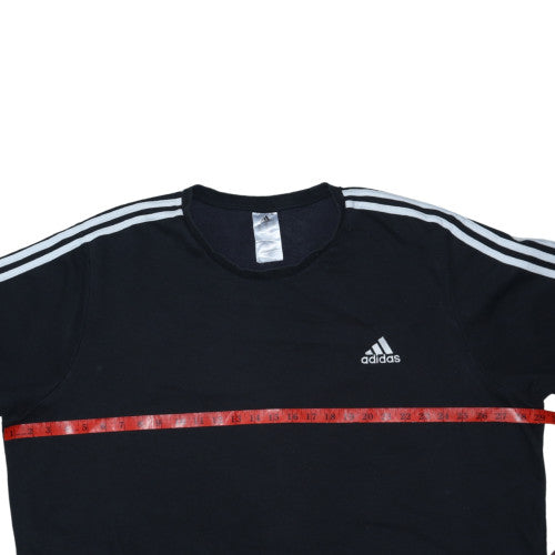Adidas Men's Black 3XL Pullover Crew Neck Fleece Sweatshirt