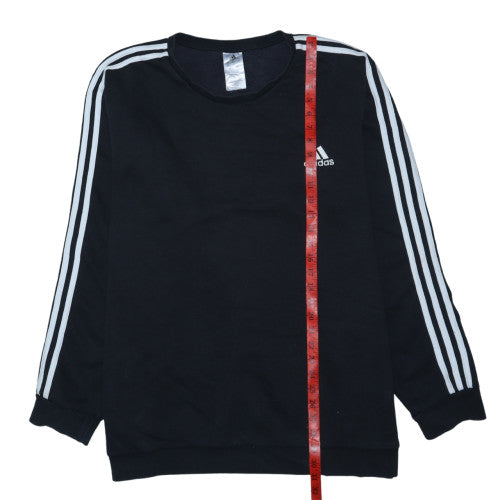 Adidas Men's Black 3XL Pullover Crew Neck Fleece Sweatshirt