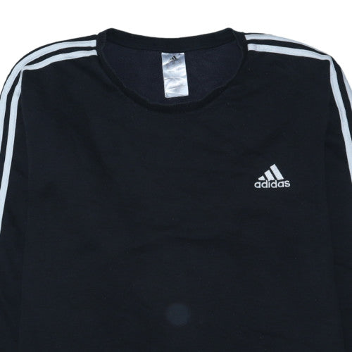 Adidas Men's Black 3XL Pullover Crew Neck Fleece Sweatshirt