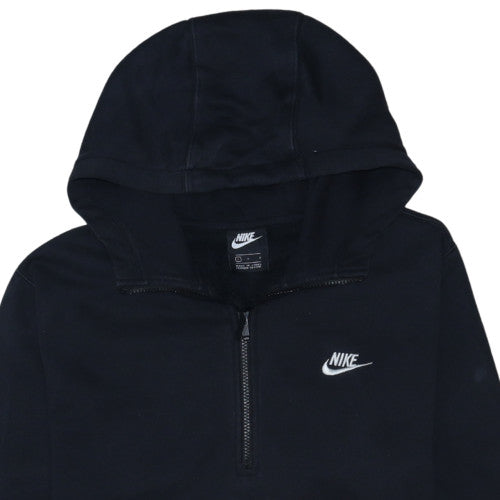 Nike Men's Black L 1/2 Zip Pullover Hoodie Sweatshirt