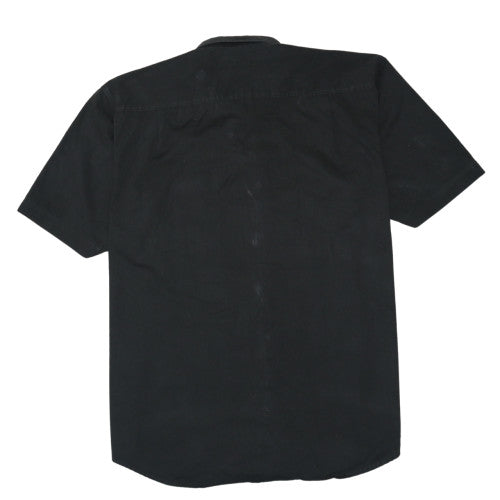 Timberland Men's Black Short Sleeve Button-Down Cotton Shirt Size L