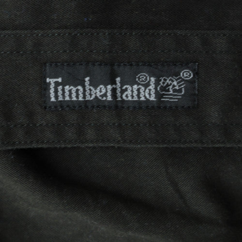 Timberland Men's Black Short Sleeve Button-Down Cotton Shirt Size L