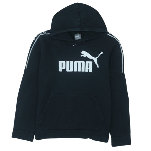 Puma Men's Black Pullover Hoodie M Graphic Sports Fleece