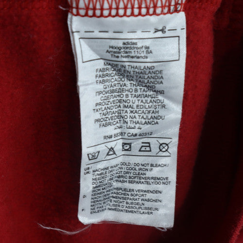 Adidas Men's Red 2XL Pullover Hoodie with Logo and Pocket