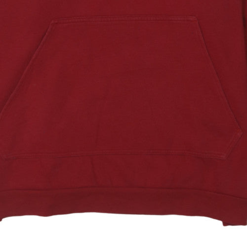 Adidas Men's Red 2XL Pullover Hoodie with Logo and Pocket