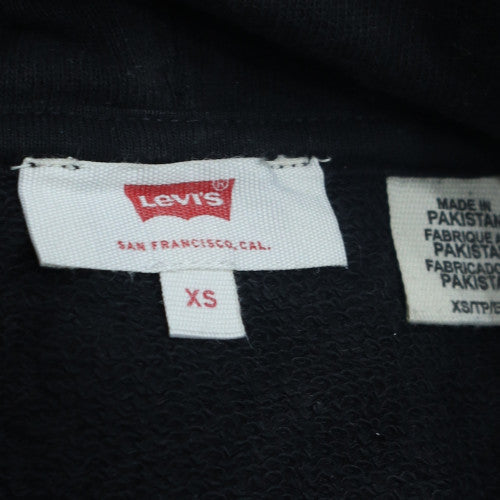 Levi's Womens Black XS Pullover Hoodie with Logo Print