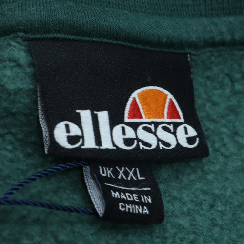 Ellesse Men’s Green Collared Henley Sweatshirt 2XL Regular Fit