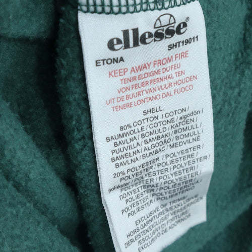 Ellesse Men’s Green Collared Henley Sweatshirt 2XL Regular Fit
