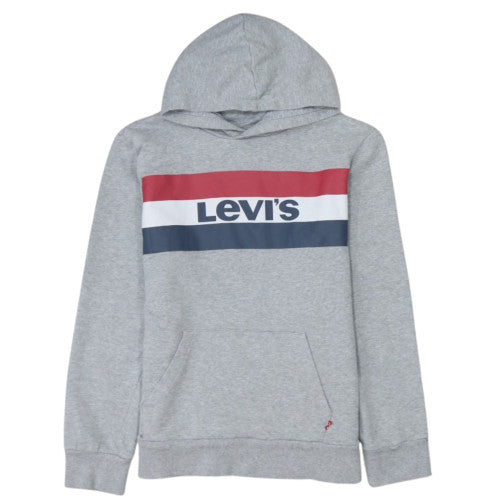 Levi's Boys Grey XL Pullover Hoodie 100% Cotton Logo Print