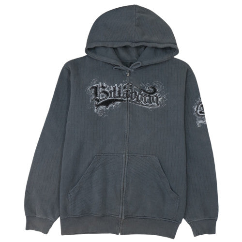 Billabong Men’s Grey Full Zip Hoodie XL Regular Fit Graphic