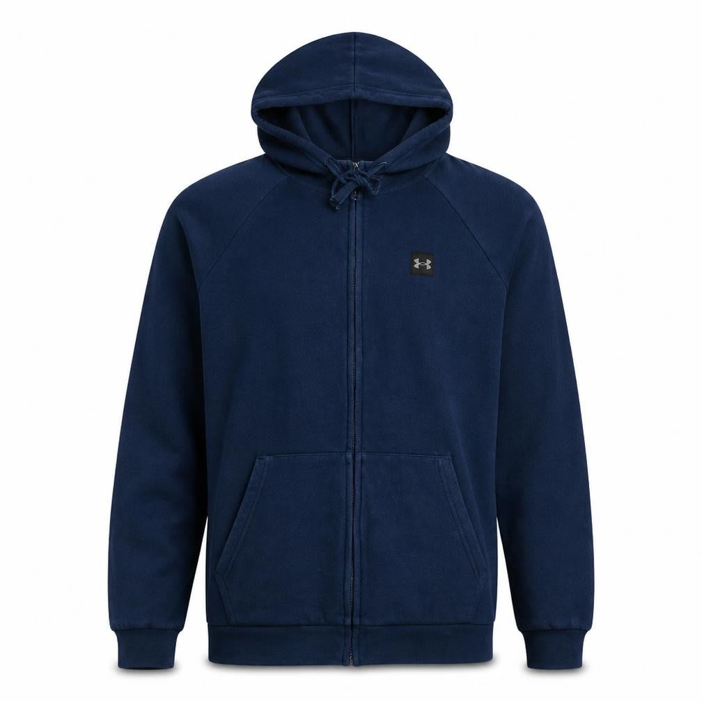 Under Armour Men's Blue Full Zip Hoodie Size M Cotton Blend
