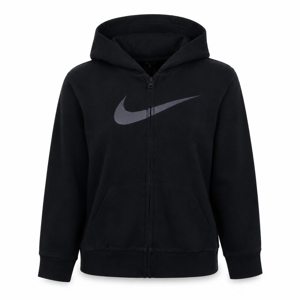 Front view of Nike Women's Black Full Zip Dri-FIT Hoodie, size L
