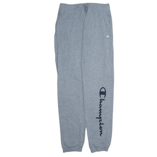 Champion Men's Grey L Sweatpants Jersey Tapered Fit Logo