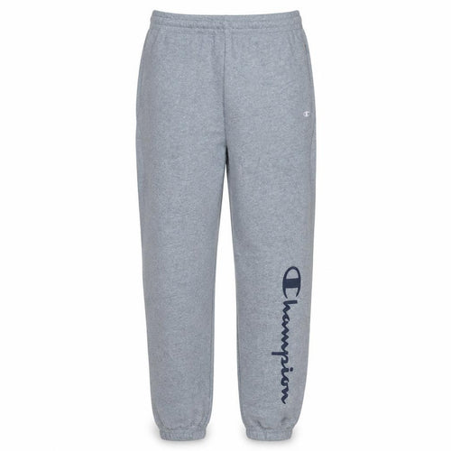 Champion Men's Grey L Sweatpants Jersey Tapered Fit Logo