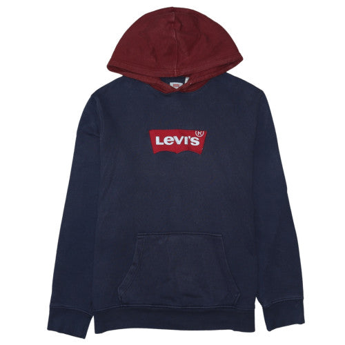 Levi's Men Blue 2XL Pullover Hoodie with Logo Graphic