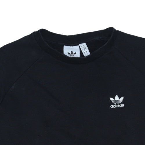 Adidas Mens Black Medium Crew Neck Pullover Sweatshirt