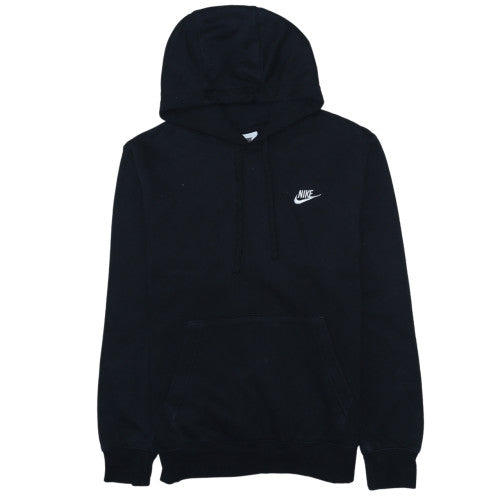 Nike Men's Black Small Pullover Hoodie Fleece Logo Sweatshirt