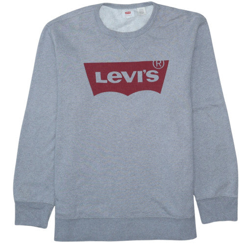 Levi's Men's Grey XL Crew Neck Pullover Graphic Sweatshirt