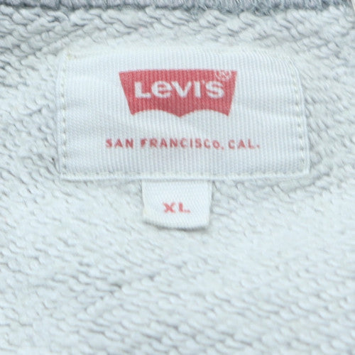 Levi's Men's Grey XL Crew Neck Pullover Graphic Sweatshirt