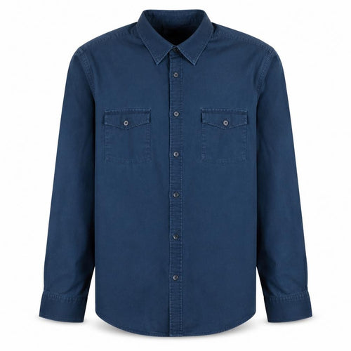 Calvin Klein Men's Blue Slim Fit Long Sleeve Button-Up Shirt Size S