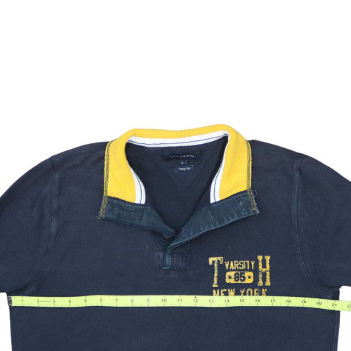 Tommy Hilfiger Men’s Blue Henley Sweatshirt M Vintage Fit