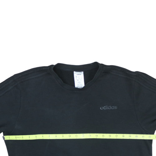 Adidas Mens Black M Crew Neck Pullover Sweatshirt Classic Style