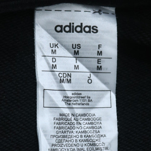 Adidas Mens Black M Crew Neck Pullover Sweatshirt Classic Style