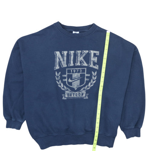 Nike Men’s Blue Crew Neck Graphic Sweatshirt S Pullover Fleece