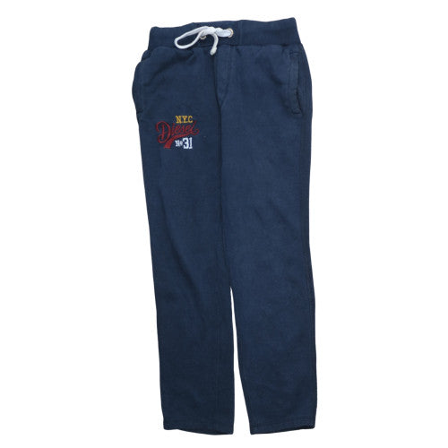 Diesel Men's Blue Sweatpants L Regular Fit Embroidered Logo